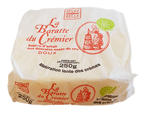 Beurre doux la barrate du crémier artisanal Sèvre&Belle
